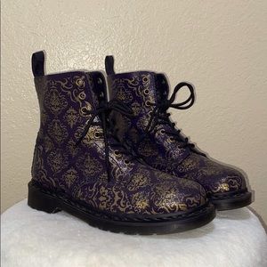 Dr. Martens Baroque Cristal Purple & Gold Pascals